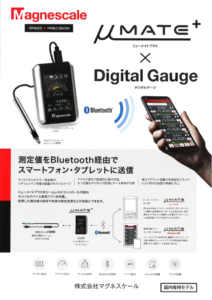 マグネスケール　Magnescale　デジタルインジケータ　LU20　μMATE＋（ミューメイトプラス）